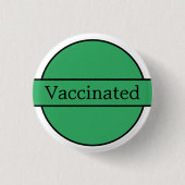 Gevaccineerde witte en groene Button (Voorkant)