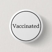 Gevaccineerde witte en zwarte Button (Voorkant)