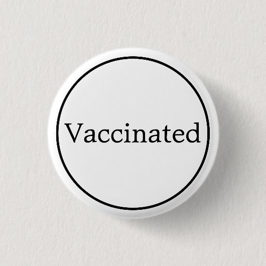 Gevaccineerde witte en zwarte Button (Voorkant)