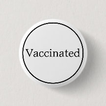 Gevaccineerde witte en zwarte Button