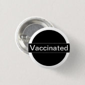 Gevaccineerde witte en zwarte Button (Voorkant /achterkant)
