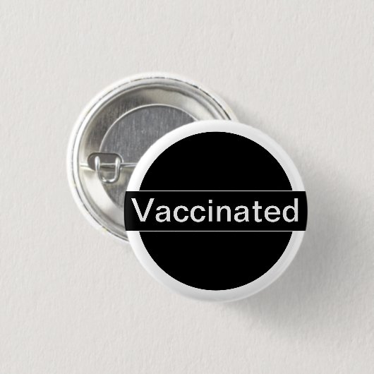 Gevaccineerde witte en zwarte Button (Voorkant /achterkant)