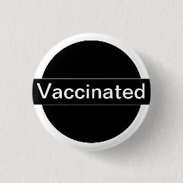 Gevaccineerde witte en zwarte Button