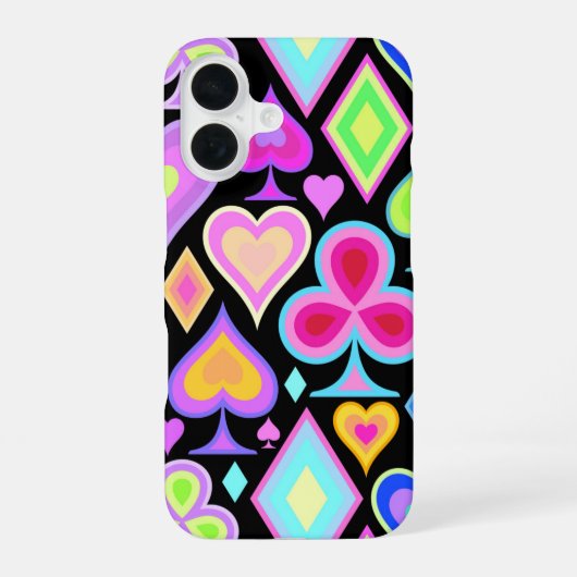 Geval - "Kaartkleuren" iPhone 16 Hoesje (Achterkant)