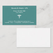 Gevalideerde medische verpleegkundige visitekaartje (Voorkant / Achterkant)