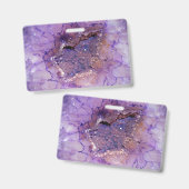 Gevallen Amethist Geode Badge (Voor- en achterkant)