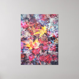 Gevallen bladeren Abstract Canvas Afdruk