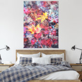 Gevallen bladeren Abstract Canvas Afdruk (Insitu (Slaapkamer))