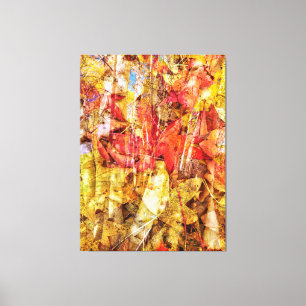 Gevallen bladeren Abstract Canvas Afdruk