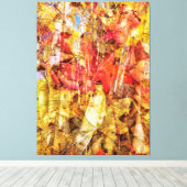 Gevallen bladeren Abstract Canvas Afdruk (Insitu (Houten vloer))