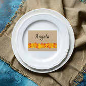 Gevallen bladeren blanco plaats kaarten plaatskaartje