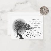 Gevallen bladeren dank je wel kaart notitiekaartje (Voorkant / Achterkant in situ)