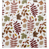 Gevallen Bladeren Grote Patroon Vallen Kleuren op  Douchegordijn (Voorkant)