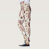 Gevallen Bladeren Grote Patroon Vallen Kleuren op  Leggings (Links)