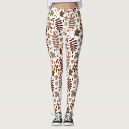 Gevallen Bladeren Grote Patroon Vallen Kleuren op  Leggings
