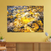 Gevallen bladeren in het water canvas afdruk (Insitu (Woonkamer))