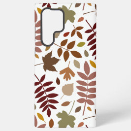 Gevallen bladeren Lg-patroon herfstkleuren op wit Samsung Galaxy Hoesje