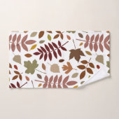 Gevallen Bladeren Lg Patroon Vallen Kleuren op Wit Bad Handdoek (Handdoek)