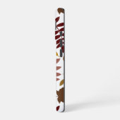 Gevallen Bladeren Lg Patroon Vallen Kleuren op Wit iPhone 16 Hoesje (Linkerkant)