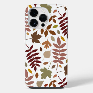 Gevallen Bladeren Lg Patroon Vallen Kleuren op Wit iPhone 14 Pro Max Hoesje