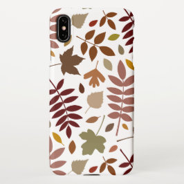 Gevallen Bladeren Lg Patroon Vallen Kleuren op Wit iPhone XS Max Hoesje