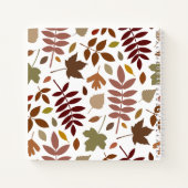 Gevallen Bladeren Lg Patroon Vallen Kleuren op Wit Notitieboek (Achterkant)