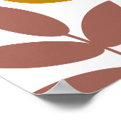 Gevallen Bladeren Lg Patroon Vallen Kleuren op Wit Poster (Hoek)