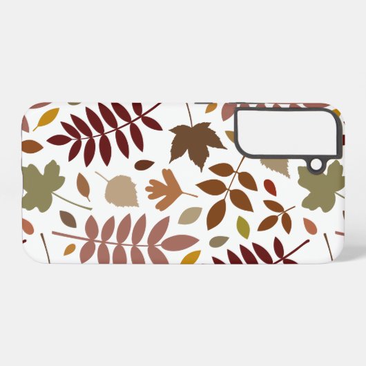 Gevallen Bladeren Lg Patroon Vallen Kleuren op Wit Samsung Galaxy Hoesje (Achterkant horizontaal)