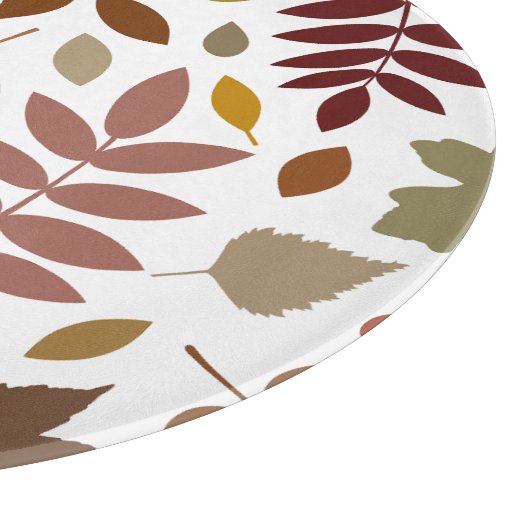 Gevallen Bladeren Lg Patroon Vallen Kleuren op Wit Snijplank (Hoek)