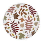 Gevallen Bladeren Lg Patroon Vallen Kleuren op Wit Snijplank (Voorkant)