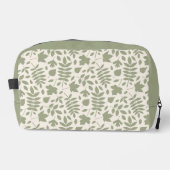 Gevallen bladeren Patroon Groen op Cream Toilettasje (Voorkant)
