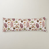 Gevallen Bladeren Patroon Vallen Kleuren op Wit Lichaamskussen (Achterkant)