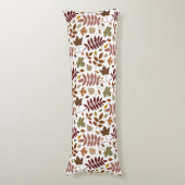 Gevallen Bladeren Patroon Vallen Kleuren op Wit Lichaamskussen (Voorkant Verticaal)