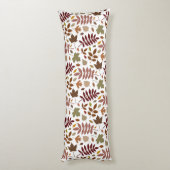 Gevallen Bladeren Patroon Vallen Kleuren op Wit Lichaamskussen (Achterkant (Verticaal))