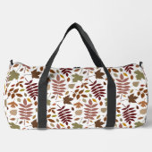 Gevallen Bladeren Patroon Vallen Kleuren op Wit Plunjezak (Voorkant)