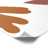 Gevallen Bladeren Patroon Vallen Kleuren op Wit Poster (Hoek)