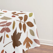 Gevallen Bladeren Patroon Vallen Kleuren op Wit Tafelkleed (Voorbeeld)