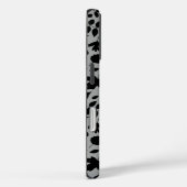 Gevallen bladeren Patroon zwart op grijs Case-Mate iPhone Case (Achterkant / Rechts)