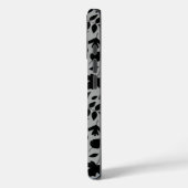Gevallen bladeren Patroon zwart op grijs Case-Mate iPhone Case (Achterkant / Links)