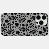 Gevallen bladeren Patroon zwart op grijs Case-Mate iPhone Case (Achterkant (horizontaal))