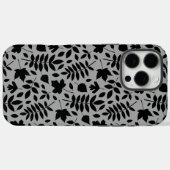 Gevallen bladeren Patroon zwart op grijs Case-Mate iPhone Case (Achterkant (horizontaal))