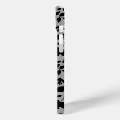 Gevallen bladeren Patroon zwart op grijs Case-Mate iPhone Case (Achterkant / Links)
