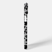 Gevallen bladeren Patroon zwart op grijs Case-Mate iPhone Case (Achterkant / Rechts)