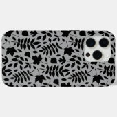 Gevallen bladeren Patroon zwart op grijs Case-Mate iPhone Case (Achterkant (horizontaal))