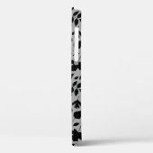 Gevallen bladeren Patroon zwart op grijs Case-Mate iPhone Case (Achterkant / Links)