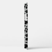 Gevallen bladeren Patroon zwart op grijs Case-Mate iPhone Case (Achterkant / Rechts)