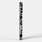 Gevallen bladeren Patroon zwart op grijs Case-Mate iPhone Case (Achterkant / Rechts)