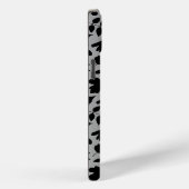 Gevallen bladeren Patroon zwart op grijs Case-Mate iPhone Case (Achterkant / Rechts)