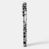 Gevallen bladeren Patroon zwart op grijs Case-Mate iPhone Case (Achterkant / Links)