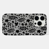 Gevallen bladeren Patroon zwart op grijs Case-Mate iPhone Case (Achterkant (horizontaal))